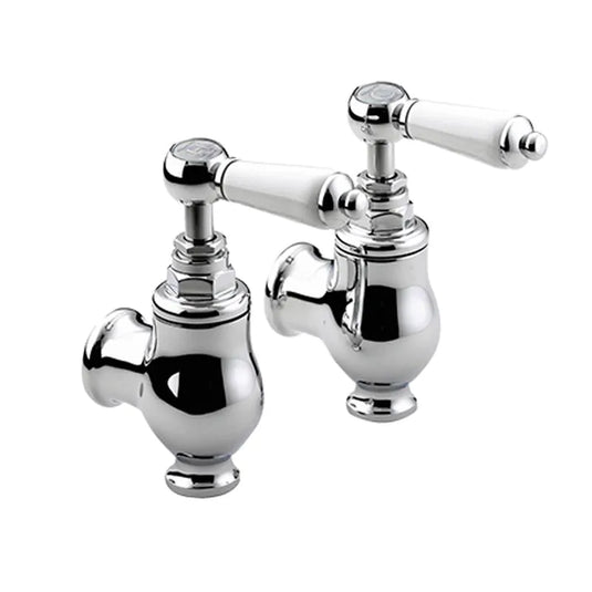 Bristan Renaissance Globe Basin Pillar Taps Chrome | RS2 GLO C - Envy Bathrooms Ltd
