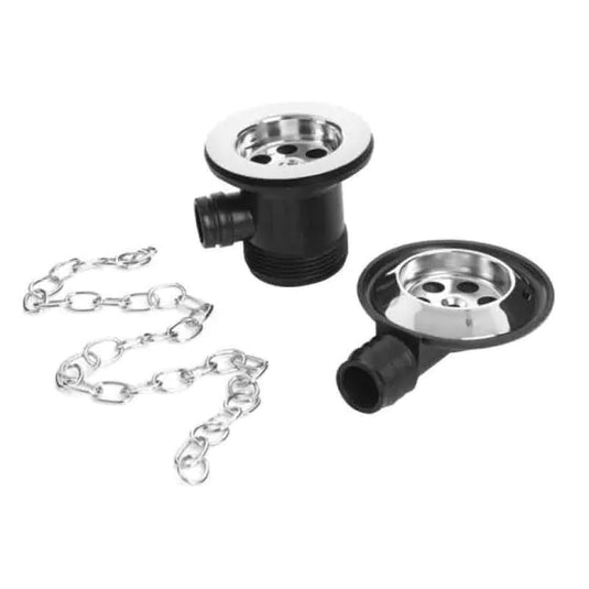 Bristan Slotted Bath Waste Plug & Chain Chrome | W BATH02 C - Envy Bathrooms Ltd