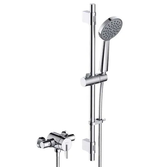 Bristan Sonique3 Thermostatic Exposed Mixer Shower with Riser Kit Chrome | SOQ3 SHXAR C - Envy Bathrooms Ltd