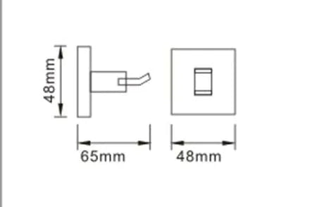 Bristan Square Robe Hook Chrome | SQ HOOK C - Envy Bathrooms Ltd
