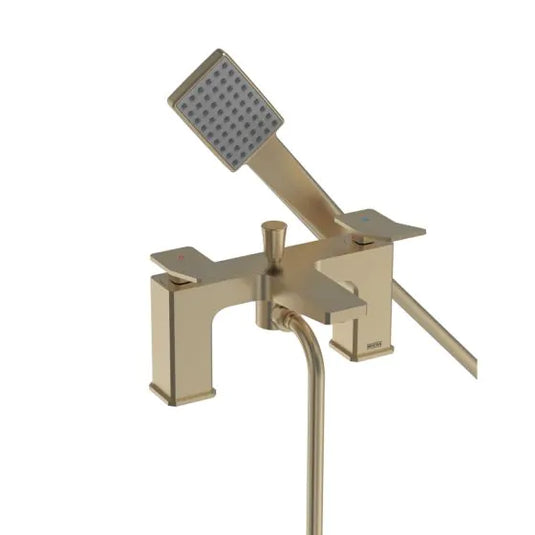 Bristan Tangram Bath Shower Mixer Brushed Brass | TAN BSM BB - Envy Bathrooms Ltd