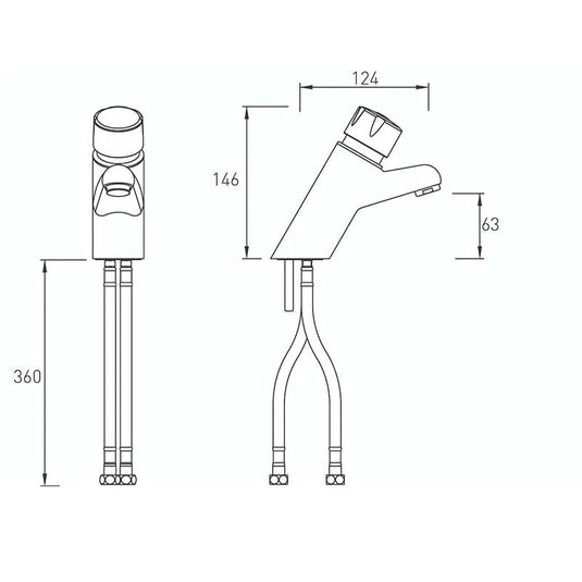 Bristan Timed Flow Temperature Control Basin Mixer Chrome | Z TC 1/2 C - Envy Bathrooms Ltd