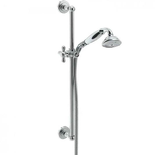 Bristan Traditional Shower Rail Kit with Single Function Hand Shower Chrome | TRD KIT01 C - Envy Bathrooms Ltd