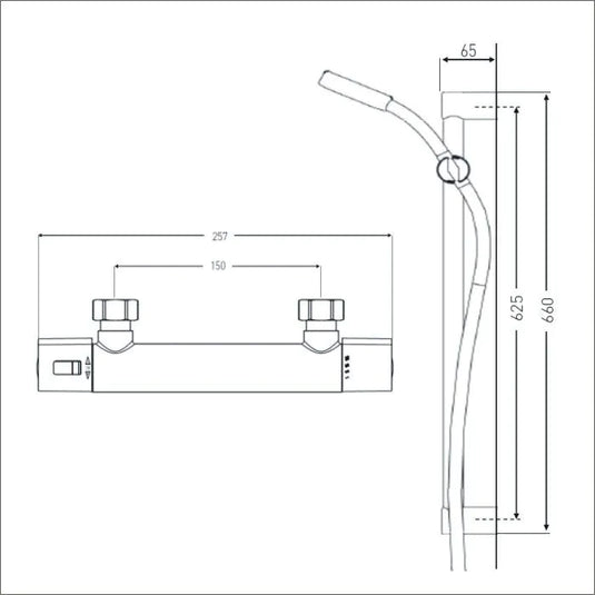Bristan Zing Cool Touch Bar Mixer Shower Valve with Fast Fit Connections | ZI SHXSMCTFF C - Envy Bathrooms Ltd