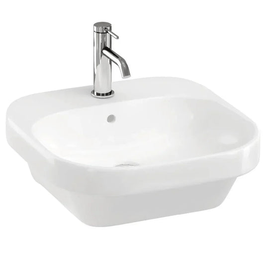 Britton Curve 2 450mm Wall Hung Basin - 1 Tap Hole - Envy Bathrooms Ltd