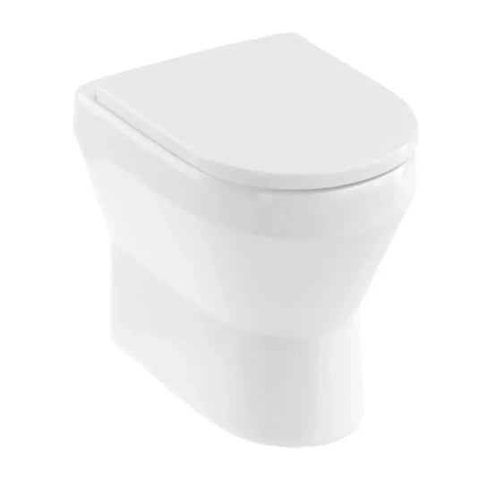 Britton Curve 2 Rimless Back To Wall Toilet Pan - Soft Close Seat - Envy Bathrooms Ltd