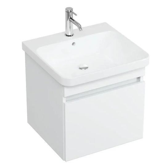 Britton Dalston 500mm Wall Hung 1 Drawer Vanity Unit - Matt White - DAL50W - Envy Bathrooms Ltd