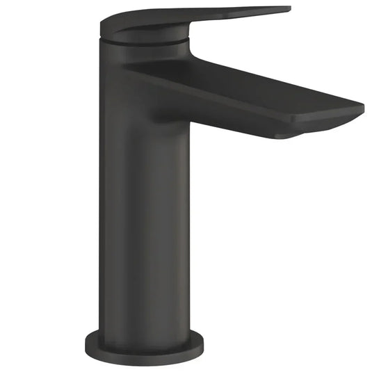 Britton Greenwich Single Lever Monobloc Basin Mixer Tap - Matt Black - Envy Bathrooms Ltd