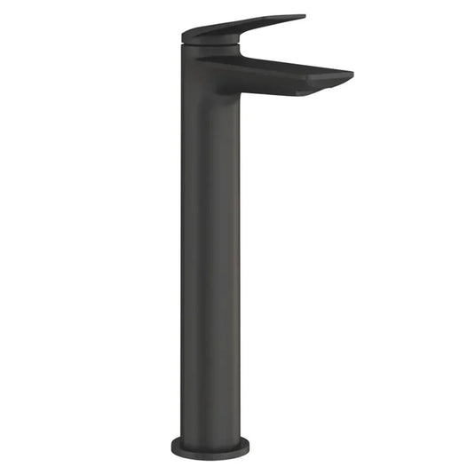 Britton Greenwich Single Lever Tall Basin Mixer Tap - Matt Black - Envy Bathrooms Ltd