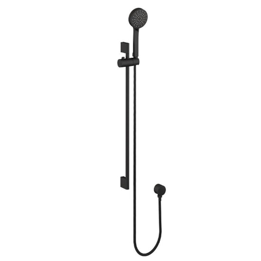 Britton Hoxton Slide Rail Kit with Outlet Elbow - Matt Black - Envy Bathrooms Ltd