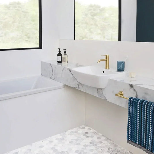 Britton Semi Recessed Basin 500mm Wide - 1 Tap Hole - Envy Bathrooms Ltd