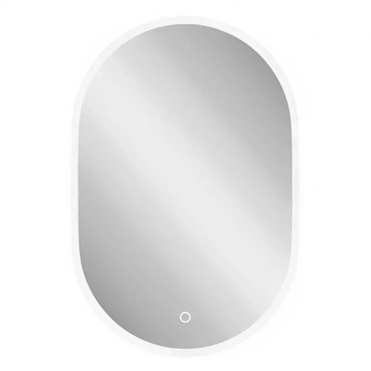 Britton Shoreditch Oval LED Bathroom Mirror 600mm H x 400mm W - Illuminated - Chrome - Envy Bathrooms Ltd