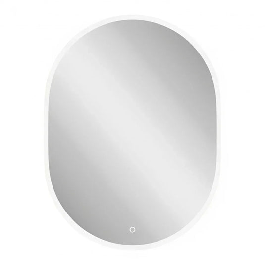Britton Shoreditch Oval LED Bathroom Mirror 800mm H x 600mm W - Illuminated - Chrome - Envy Bathrooms Ltd