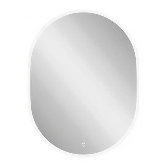 Britton Shoreditch Oval LED Bathroom Mirror 800mm H x 600mm W - Illuminated - Chrome - Envy Bathrooms Ltd