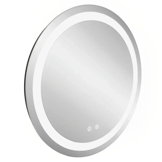Britton Shoreditch Round LED Bathroom Mirror 600mm H x 600mm W - Illuminated - Chrome - Envy Bathrooms Ltd