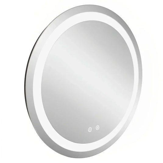 Britton Shoreditch Round LED Bathroom Mirror 600mm H x 600mm W - Illuminated - Chrome - Envy Bathrooms Ltd
