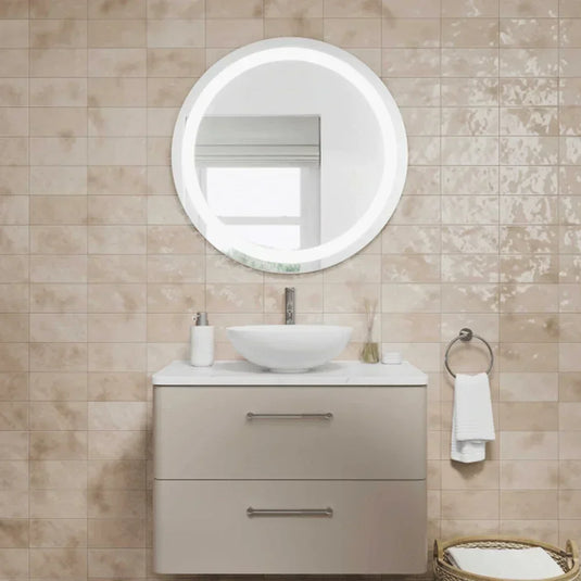 Britton Shoreditch Round LED Bathroom Mirror 800mm H x 800mm W - Illuminated - Chrome - Envy Bathrooms Ltd