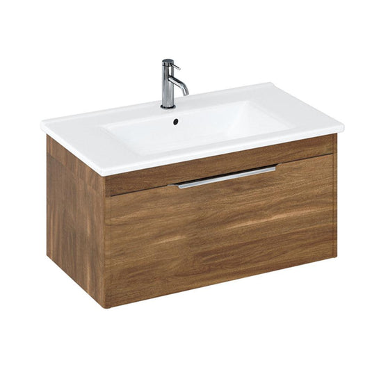 Britton Shoreditch Wall Hung 1-Drawer Vanity Unit 820mm Wide - Caramel - Envy Bathrooms Ltd