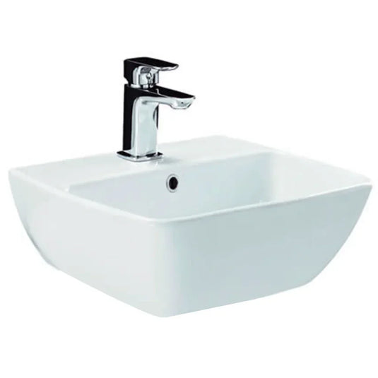 Britton Wall Hung Basin 400mm Wide - 1 Tap Hole - Envy Bathrooms Ltd