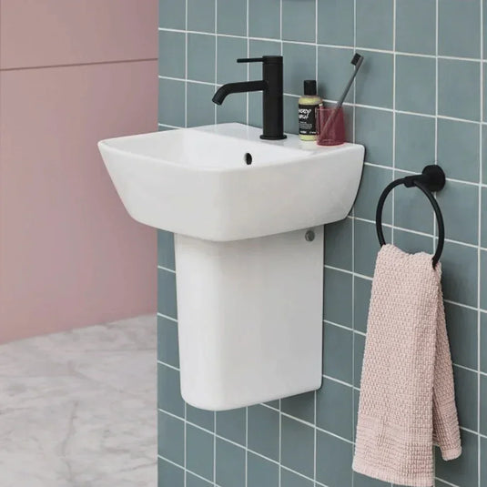 Britton Wall Hung Basin 500mm Wide - 1 Tap Hole - Envy Bathrooms Ltd