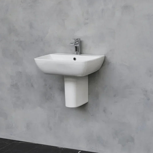 Britton Wall Hung Basin 500mm Wide - 1 Tap Hole - Envy Bathrooms Ltd