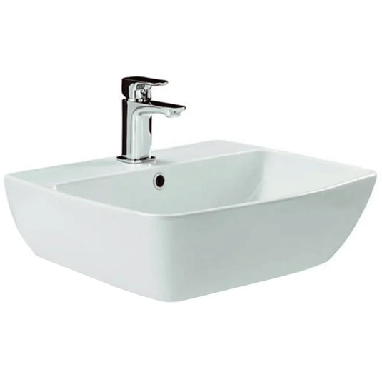 Britton Wall Hung Basin 500mm Wide - 1 Tap Hole - Envy Bathrooms Ltd