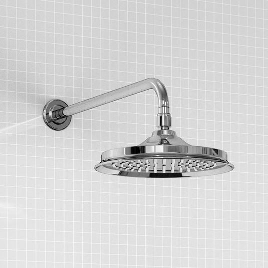 Burlington 9" Shower Rose & Straight Wall Mounted Arm Chrome | V17-V11 - Envy Bathrooms Ltd