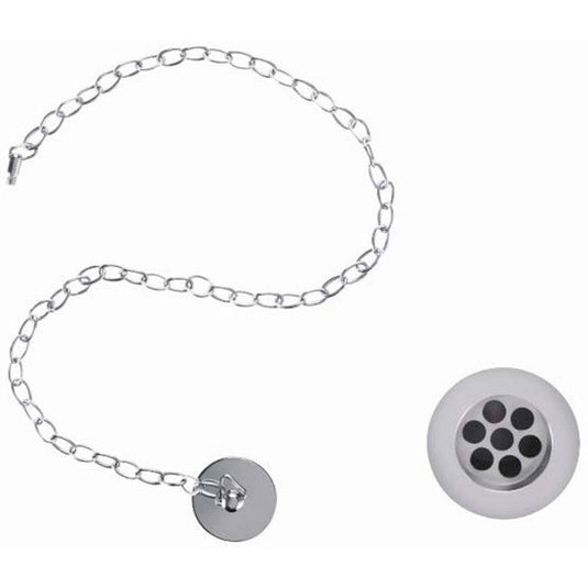Burlington Basin Plug & Chain Slotted Chrome | W1 - Envy Bathrooms Ltd