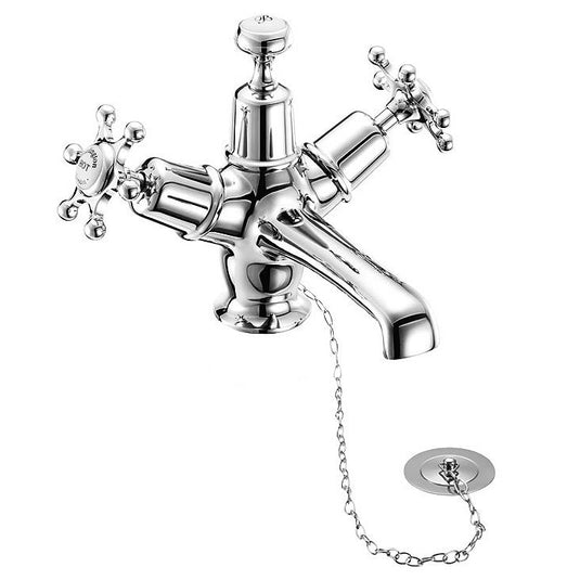 Burlington Birkenhead Basin Mixer with Plug & Chain Chrome | BI5 - Envy Bathrooms Ltd
