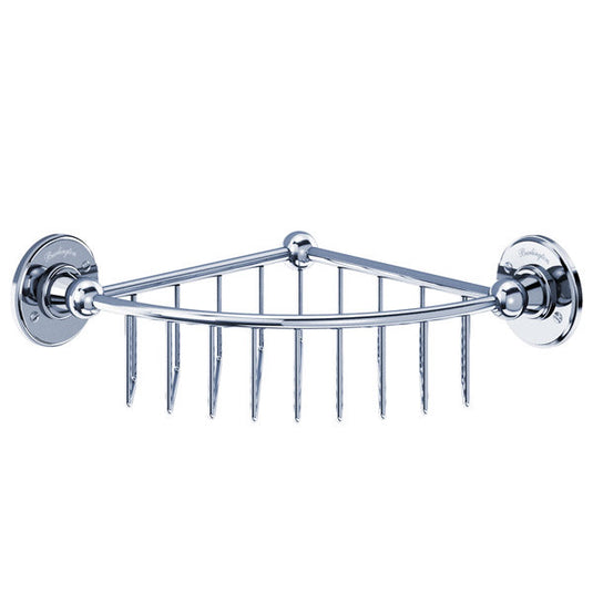 Burlington Chrome Deep Corner Basket Chrome | A22CHR - Envy Bathrooms Ltd