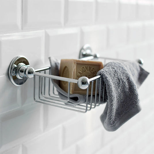 Burlington Chrome Deep Rectangular Basket | A23CHR - Envy Bathrooms Ltd