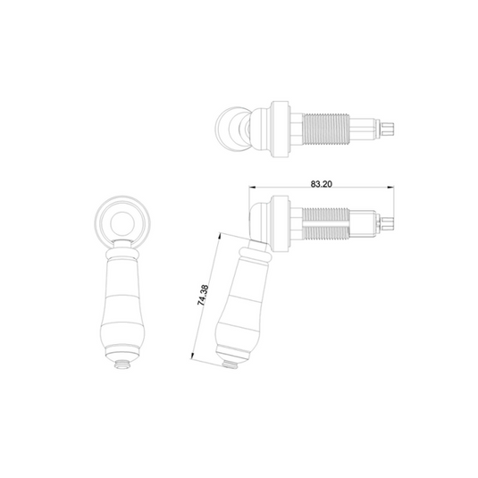 Burlington Cistern Lever - Brushed Nickel | SP390-BNKL - Envy Bathrooms Ltd