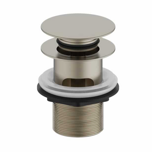 Burlington Click-Clack Slotted Basin Waste Brushed Nickel | W11-BNKL - Envy Bathrooms Ltd