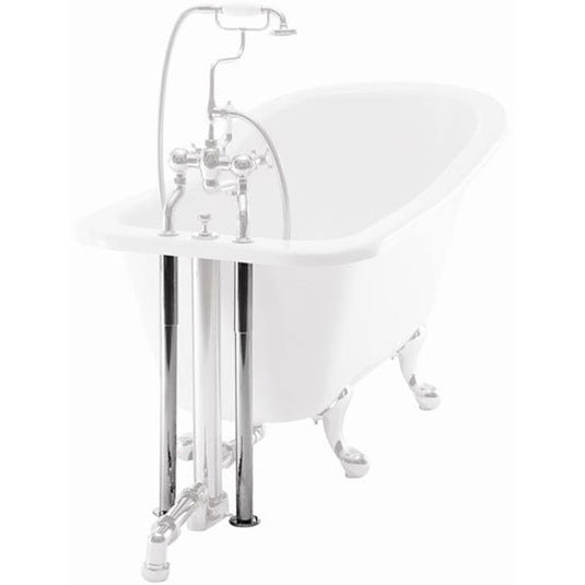 Burlington Decorative Bath Pipe Shrouds Chrome | W6 - Envy Bathrooms Ltd