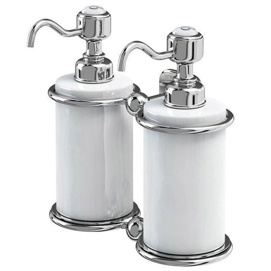 Burlington Double Soap Dispenser Chrome | A20CHR - Envy Bathrooms Ltd
