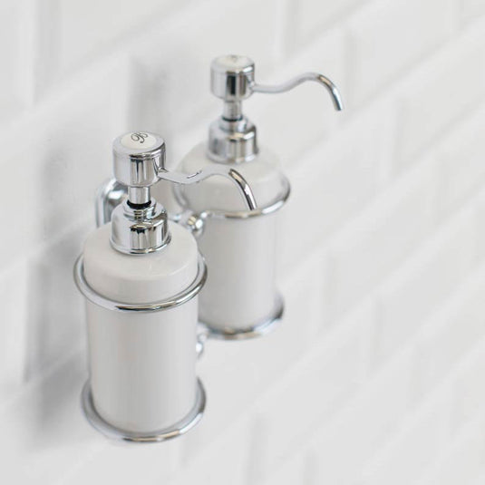 Burlington Double Soap Dispenser Chrome | A20CHR - Envy Bathrooms Ltd