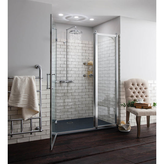 Burlington Eden Thermostatic Single Outlet Exposed Shower Bar Valve Chrome | BEF1S-V16 - Envy Bathrooms Ltd