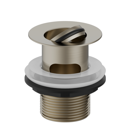 Burlington Flip-Top Slotted Basin Waste 61mm Brushed Nickel | W18-BNKL - Envy Bathrooms Ltd