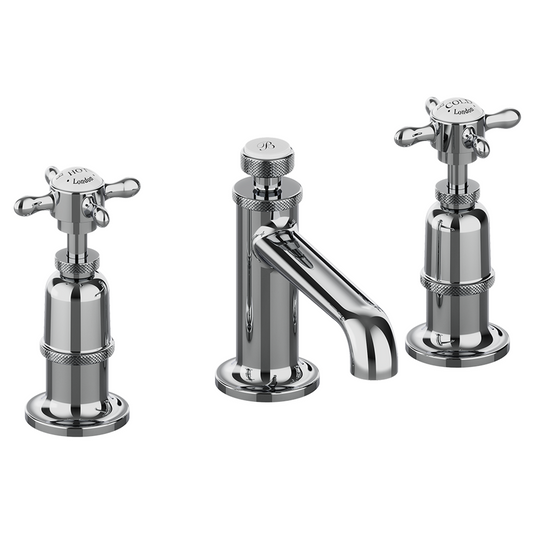 Burlington Guild 3TH Deck Mounted Basin Tap Chrome | GU135DNC - Envy Bathrooms Ltd