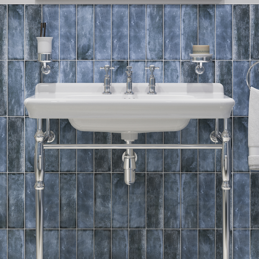 Burlington Guild 3TH Deck Mounted Basin Tap Chrome | GU135DNC - Envy Bathrooms Ltd