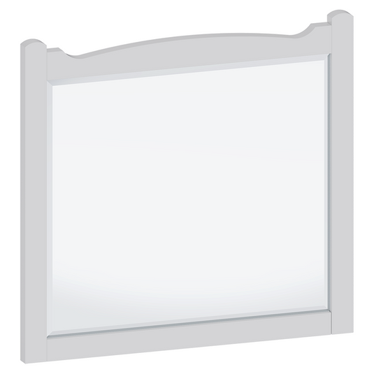 Burlington Guild 600mm Mirror Varley White | GU6057VW - Envy Bathrooms Ltd