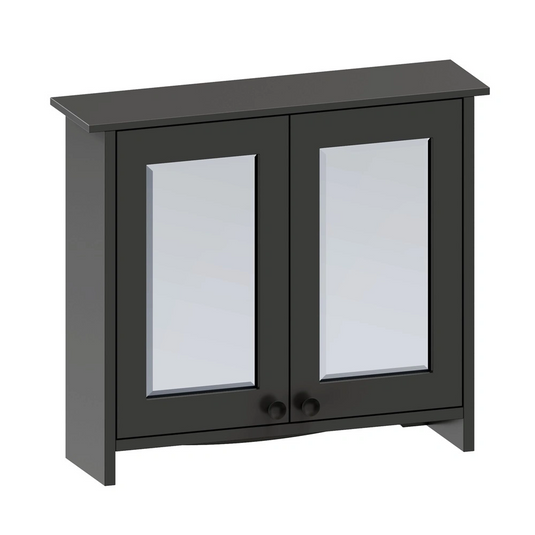 Burlington Guild 650mm Bathroom Mirror Cabinet Ashbee Grey | GU6057AG_CAB - Envy Bathrooms Ltd