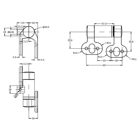 Burlington Guild Seat Hinges With Top Fixings Brushed Nickel | GUHGL - Envy Bathrooms Ltd