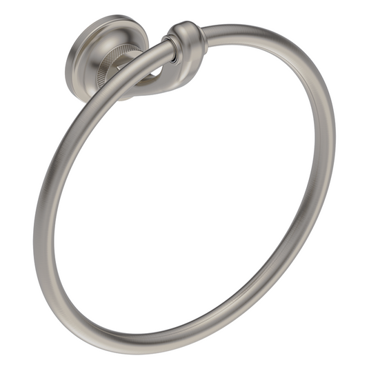 Burlington Guild Towel Ring Brushed Nickel | GU013L - Envy Bathrooms Ltd