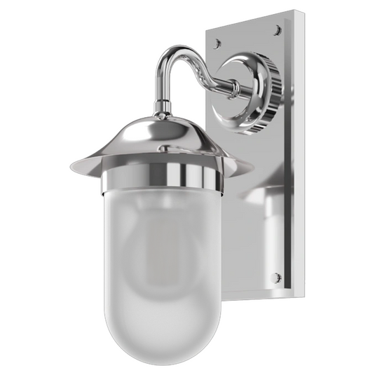 Burlington Guild Wall Mounted Light With Frosted Glass Chrome | GUL001C - Envy Bathrooms Ltd