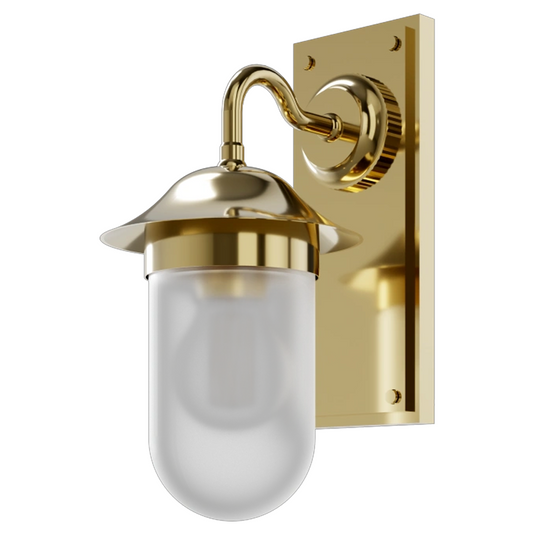 Burlington Guild Wall Mounted Light with Frosted Glass Gold | GUL001G - Envy Bathrooms Ltd