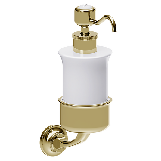 Burlington Guild Wall-Mounted Soap Dispenser Gold | GU011G - Envy Bathrooms Ltd