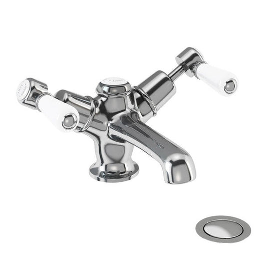 Burlington Kensington Basin Mixer with Click-Clack Waste Chrome | KE6 - Envy Bathrooms Ltd