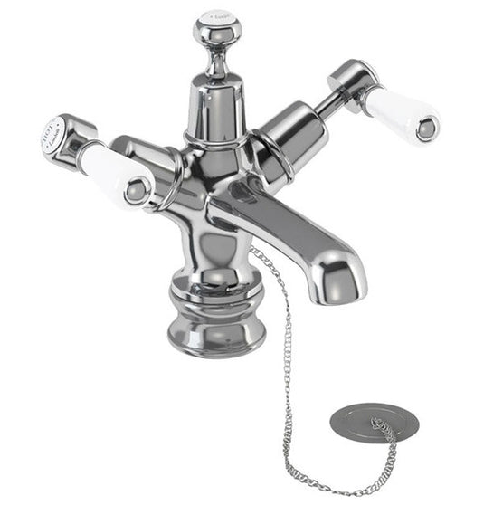 Burlington Kensington Regent Basin Mixer with Plug & Chain Chrome | KER5 - Envy Bathrooms Ltd