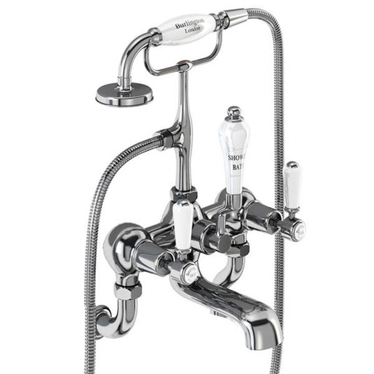 Burlington Kensington Wall Mounted Bath Shower Mixer Chrome | KE17 - Envy Bathrooms Ltd